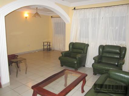 Salon maison meublé Yaoundé Nkomo Résidence des palmiers