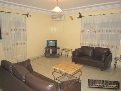 Salon appartement meublé Yaoundé Nkomo Résidence des palmiers